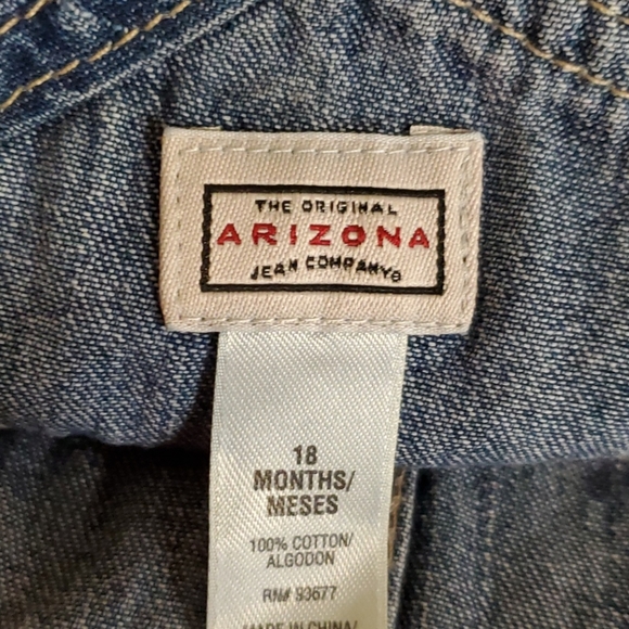 18 Months 100% Cotton Arizona Jean Company Toddler Coverall's - Picture 3 of 4